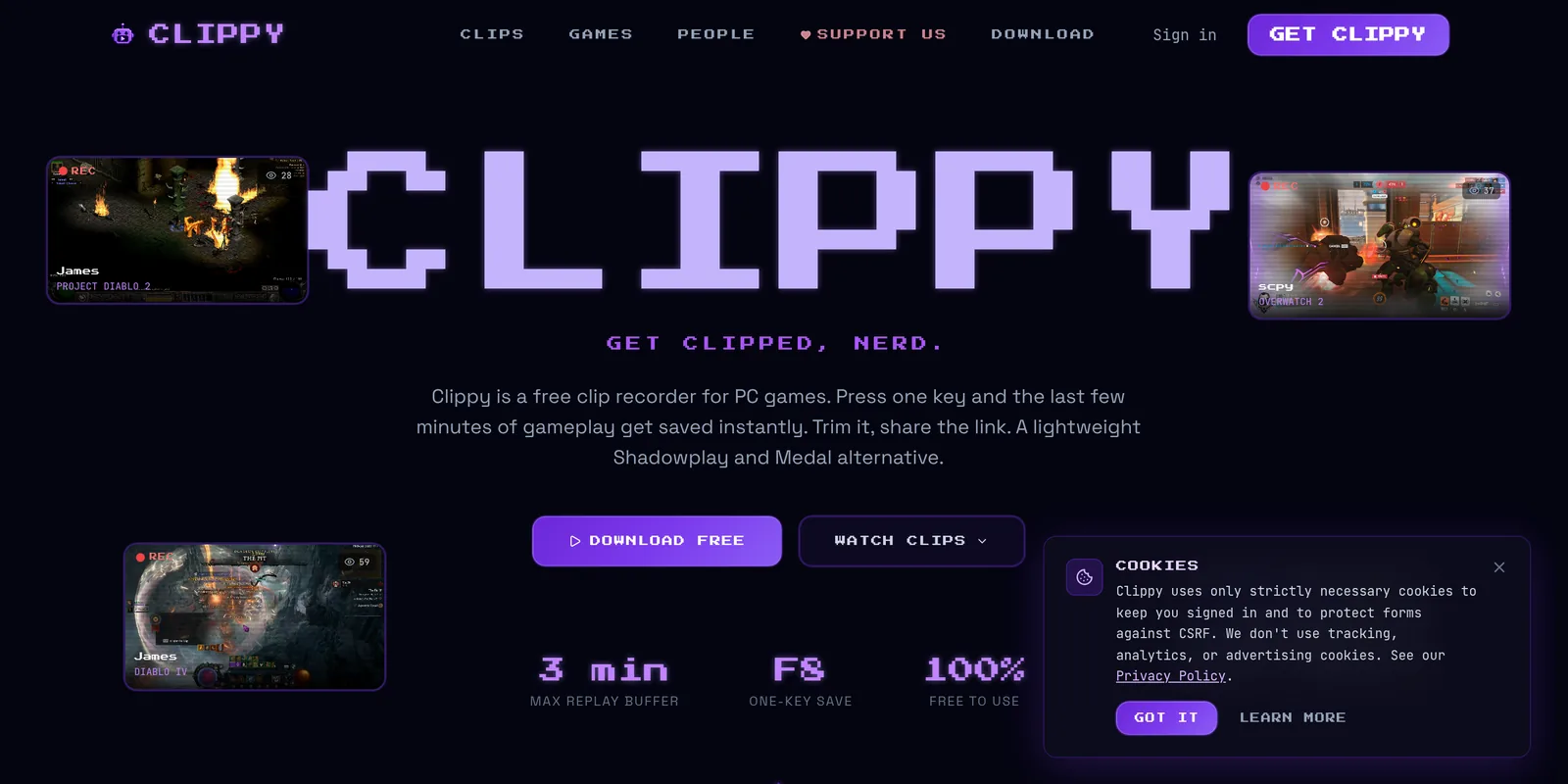 De website van Clippy