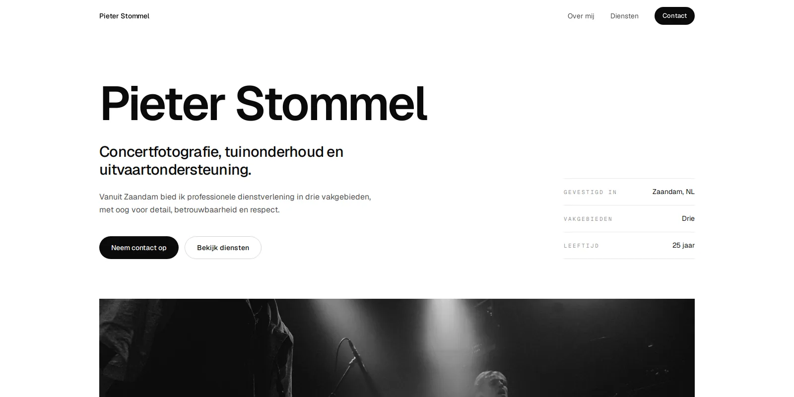 De website van Pieter Stommel