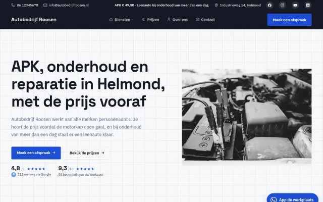 Voorbeeldontwerp voor een garage, gemaakt met morgenklaar.nl