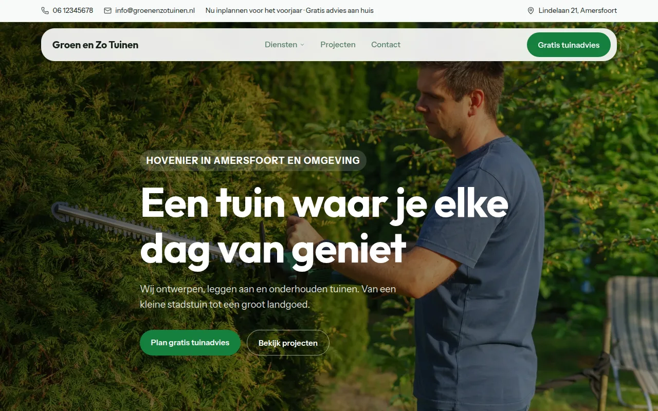 Voorbeeldontwerp: Groen en Zo Tuinen